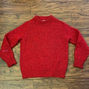 Vintage Wool Red Crew Neck Sweater